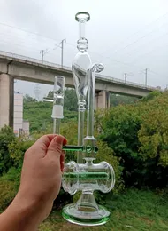 Green Glass Water Bong Gonghs Dab Plata