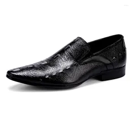 Dress Shoes Men's 748 2024 Suit Single British Dermis Crocodile Business Size Really Genunine Leather