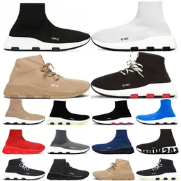 2022 Designer Sockskor för män Kvinnor Plattform Sneakers Triple Black White Beige Pink Outdoor Mens Trainers Jogging Walking Gai