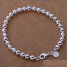 Braccialetti con ciondoli 21Cm Braccialetti da uomo 8Mm Palline vuote Braccialetti Gioielli fantastici 925 Sterling Sier H126 Pseira De Prata 646 Q2 Consegna a goccia Dhdky