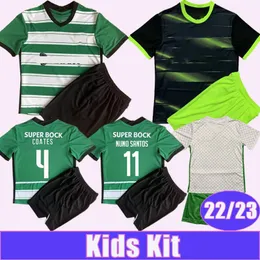 22 23 Coates Lisbon Kids Kit Soccer Jerseys J. Palhinha Sarabia neto Nuno Santos Home Away Away Away
