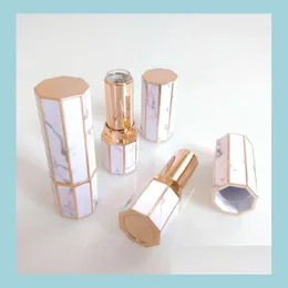 Packing Bottles Marble Lipstick Tubes Oc Empty Lip Gloss Tube Plastic Bottles Travel Cosmetic Bottle Containers Packing Drop Delivery Dha4Z