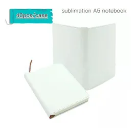 US Warehosue Blank Sublimation Notebook A5 Sublimation PU-läderfodral Mjuk yta Notebook Varmöverföring Utskrift Blanka förbrukningsmaterial gör det själv
