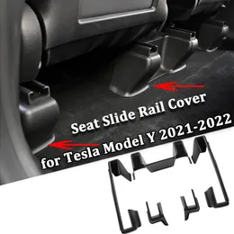 ModelY Accessori interni per Tesla Model Y Sedile posteriore Guide di scorrimento Set di coperture per protezioni angolari Guscio di protezione decorativo anti-calcio