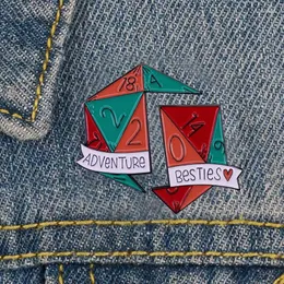 Brooches Game Dungeons & Dragons D20 Dice Brooch Set Fun Colorful Badges Magical Enamel Pins Clothes Backpack Accessories Fashion
