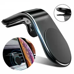 Держатель мобильного телефона. Магнитный автомобиль L Shape Car Car Clip Clip Magnet Universal с розничной пакетом