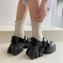 اللباس أحذية لوليتا النساء اليابانية لطيف ماري جينس منصة مقاومة للماء مكتنزة عالية الكعب طالب Cosplay
