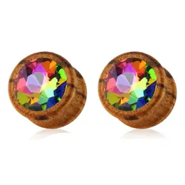 1 Pairs Wood Ear Plugs Hoop Gauges Double Flare Ear Stretcher Tunnel Expanders Set Piercing Jewellery 8-16mm