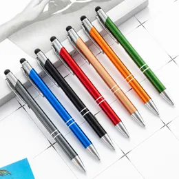 2 in 1 Point Stylus Pens Metal Screen Capacitive Touch Pen for Universal Pad Tablet BallPoint Pen