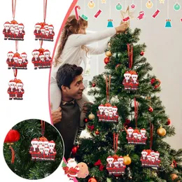 Juldekorationer Personlig Navidad Family Xmas Tree Bauble Decoration Ornament Elk Deer 2022 Holiday