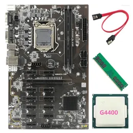 Moderbrädor BTC-B250 Mining Motherboard stöder 12 GPU LGA1151 DDR4 G4400 CPU SATA-kabel