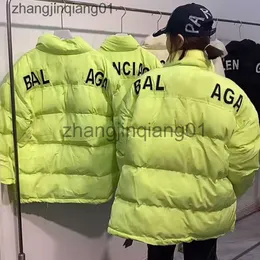 디자이너 Balanciagas Down Puffer Jacket Mens Womens 가을 겨울 편지 코튼 패션 새로운 느슨한 두꺼운 따뜻한 빵 패션 브랜드 BB Balenciga Parkas Coats