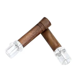 Accesorios para fumar pipas de mano de agua de pipa de vidrio de madera corta