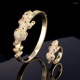 ネックレスイヤリングセットラグジュアリーlighing liepard braceletbangle ring zircon micro inlaid with classic fashionjewelry for women for women bride2