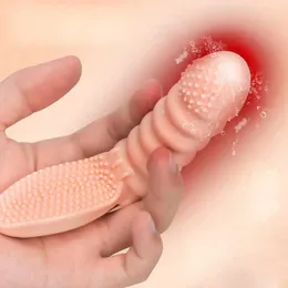 Sexspielzeug Massagegerät Hot Finger Sleeve Vibrator G-Punkt-Massage Vagina Klitoris Stimulieren Masturbator Erotik für Frauen Paar Orgasmusspiele