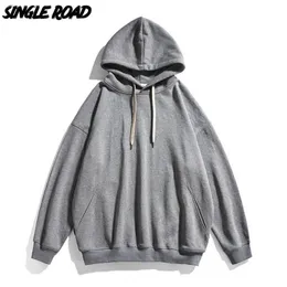 Men's Hoodies Sweatshirts Single Road s Oversized Unisex 2022 Blank Hip Hop Fashion Sweatshirt Male Urban Streetwear Vintage Hoodie G221011