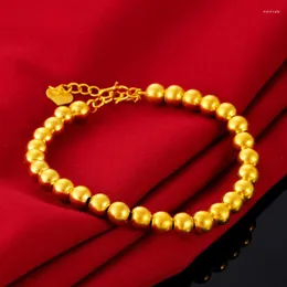 Bracelets 24k Gold amarelo banhado para mulheres no noivo Beda Buda Beda Mandel