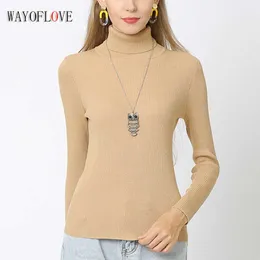 Malhas femininas camisetas wayoflove outono inverno básico sweaters gurtleneck women lineando tops slim tops maconhas jumpers jumpers mole pull 4xl 5xl t221012