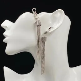 2022 Fashion Designer Bullet Earring Love Brass Stud for Woman Brand Simple Letters Y Gold Diamond Ring Lady Long Tassel Earrings Jewelry Ear Stud