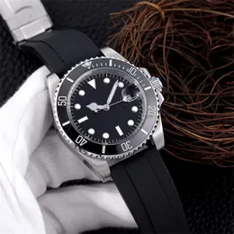 mens automatic mechanical ceramic watch 41mm rubber strap with sliding buckle super luminous