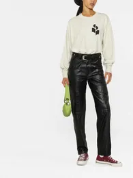 Isabel Marant Women Fashion Classic Sweaters 새로운 여성 디자이너 풀 오버 라운드 목 울면 니트 스웨트 셔츠 긴 소매 후드.