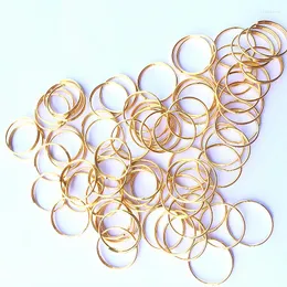 Chandelier Crystal 500pcs/lot 14mm Plated Golden Stainless Steel Beads Connectors Curtain Accessories Lighting & Metal Round Rings