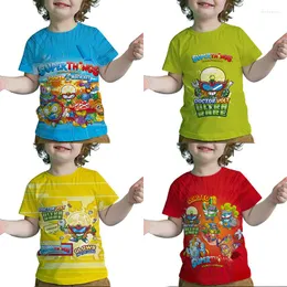 Shirts Summer Kids Super Zings Series 7 T-shirt 3d Boys Girls Girl Tshirt Tshirt Tipasto Cartoon Tops Tops Children Superzings T