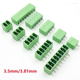 Akcesoria oświetleniowe 10pcs KF2EDG 3,5 mm/3,81 mm wtyczkowy blok terminalu PCB zakrzywiona igła prosta pin 2/3/4/5/6/7/8p Zielone złącze