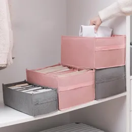 Storage Bags Foldable Grid Drawer Box Clothes And Pants Artifact Bedroom Wardrobe Sorting Separator