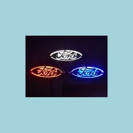 Badges de carro Luz de logotipo da cauda do carro LED 5D para Ford Focus Mondeo Kuga Droga Drop Drop 2022 Mobiles Motorcycles Acessórios externos DHGWG