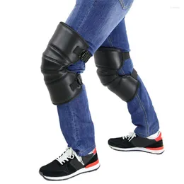 Motorrad Rüstung Warm Kneepad Motorrad Reiten Knie Pads Winddicht Kältebeständig Winter Outdoor Schutz Schutz PU Leder