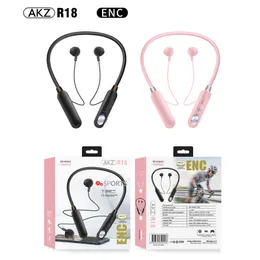 RZK R18 SCAPBAS Bluetooth Magnetyczne słuchawki bezprzewodowe słuchawki sportowe EARBUDS Handsfree Gaming Zestaw słuchawkowy Zakres słuchawkowy z światłem LED