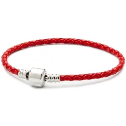 Charm Armbänder 1 stücke Lederarmband Schwarz Rot Kette Fit für Pandora Armreif Frauen Kinder Geschenk Drop Lieferung 2022 Schmuck Armbänder Dhbfq