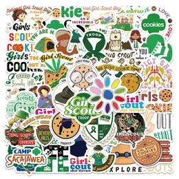 50PCS Girl Scout Cookies Aufkleber Cartoon Graffiti Aufkleber Kinder Spielzeug DIY Laptop Koffer Kühlschrank Notebook Wasserdichte Aufkleber