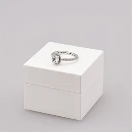 New 925 sterling Silver CZ Diamond خاتم الماس مع مجموعة مربع أصلية ملائمة Pandora على طراز الزفاف مجوهرات الخطبة للنساء Gir250x