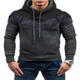 Men's Hoodies Sweatshirts New Mens Casual Color matng All-match Autumn Harajuku Camouflage stitng Simplicity Pullover Long-Sleeve Fashion G221011