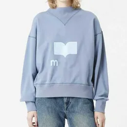 Isabel Marant Designer Pullover Sweatshirt Flocking Print Half High Collar Long Sleeve For Women Fashion Hoodies D3