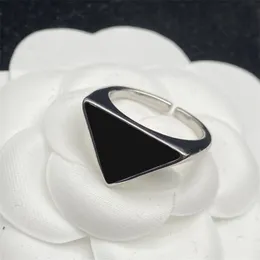 Dreieck Designer Halskette Ohrring Ring für Damen Silber Schwarz Perle Diamant Schmuckset