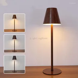 Table Lamps Nodic Lamp For Bedroom Floor Rechangeable USB Lighting Bar El Restaurant Cordless Acrylic Decoration Night Light