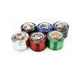 Diamond Dice Smoking Herb Tabacco Grinder Gioco di carte Design 4 pezzi Frantoio in metallo Smerigliatrice a mano 52mm