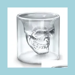 Wine Glasses 25Ml 70Ml 150Ml 250Ml Wine Cup Skl Glass S Beer Whiskey Halloween Decoration Creative Transparent Drinkware Drinking Gla Dhgte