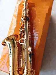 Tillverkad i Japan varumärke YAS-62 Alto Saxophone Musikinstrument Golden EB Falling Tune Brass Sax Carving Professional med munstycke Neckhandskar Reeds läderfodral