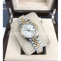 Relógio feminino V5 de super qualidade 31 mm caixa de aço inoxidável de dois tons pulseira de relógio de safira jubileu mecânico automático feminino vidro de safira relógios de pulso