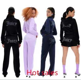 Kadınlar iki parçalı pantolon kadife sulu eşofman kadın coutoure set pist takım elbise couture juciy coture tertonits al9018