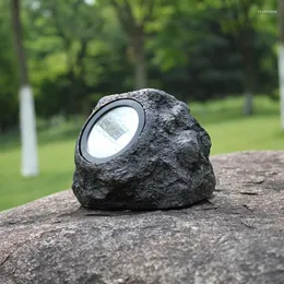 Kreatywne wodoodporne energia słoneczna ładowanie 3LED Symulacja kamienna światła ogrodowe światło uziemienia dekoracja lampy