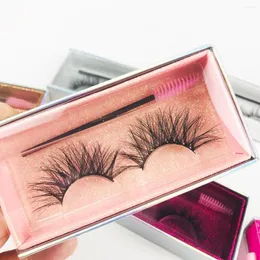 رموش كاذبة تغليف الرموش بالجملة فو فو Cils Lashes Mink 25mm Box Package Caseup Makeup Case