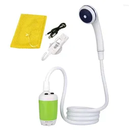 Alla terränghjul Portable Camping Shower Kit Outdoor Waterproof Camp Bath Pump 5000mAh USB Laddningsbart batteri Stabilt vattenflöde