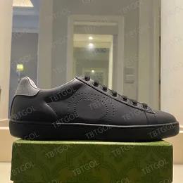 Designer Herren Freizeitschuhe Ace bestickter Sneaker Weiße Turnschuhe Damen Echtlederschuhe