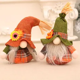 Juldekorationer 1st Santa Gnome Faceless Plush Doll Ornament för bordsprydnad Valentinsdag födelsedagspresenter