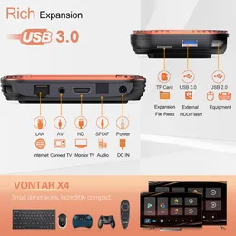 VONTAR X4 Amlogic S905X4 Smart Android 11 TV Box 4GB RAM 128GB ROM 32/64GB  Optional WiFi BT AV1 Media Player 4K 1000M From Tie04, $48.14